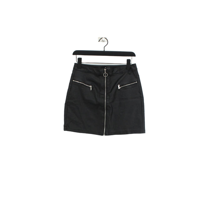 Quiz Women's Mini Skirt UK 10 Black Viscose with Elastane, Polyester