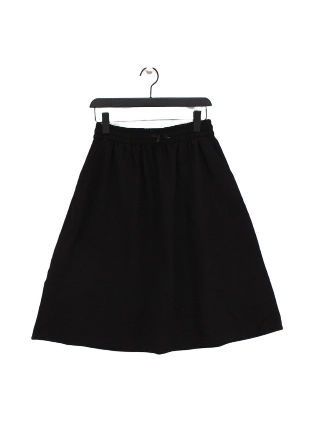 Weekday Women's Midi Skirt UK 8 Black Elastane with Polyamide, Polyester