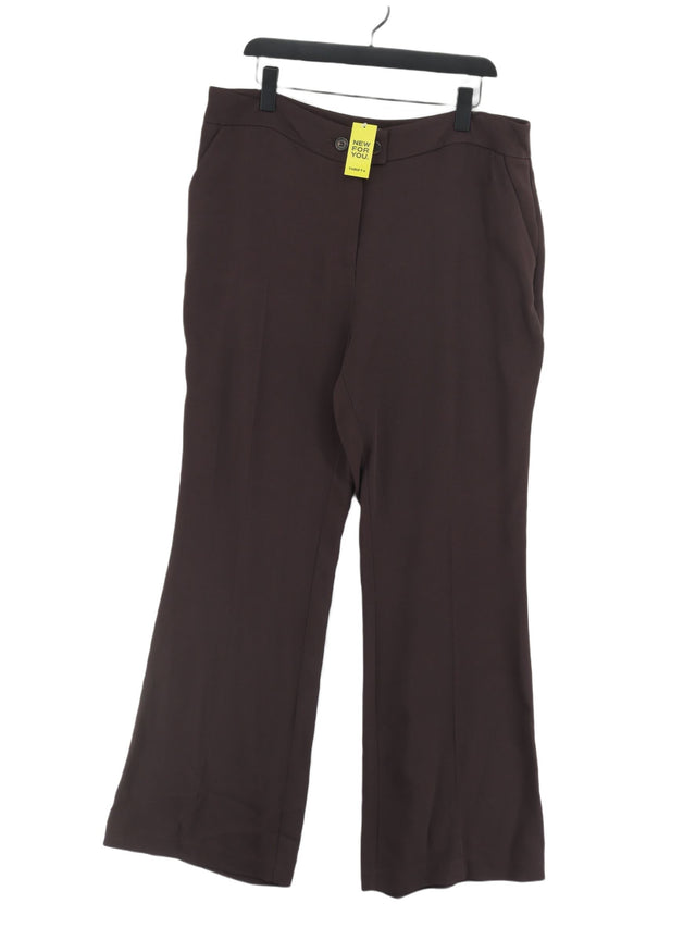 Mint Velvet Women's Suit Trousers UK 18 Brown Viscose with Elastane