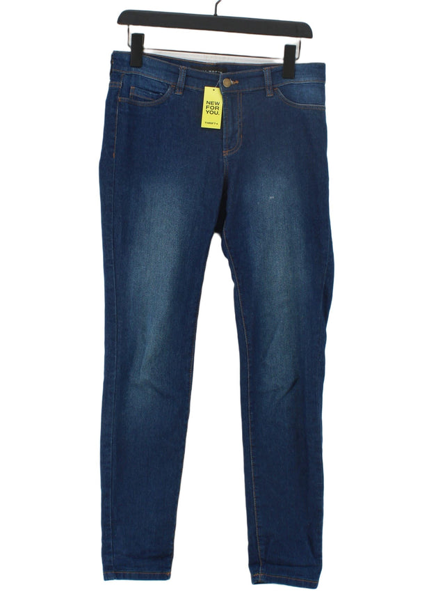 Zara Women's Jeans UK 14 Blue Cotton with Elastane, Polyester