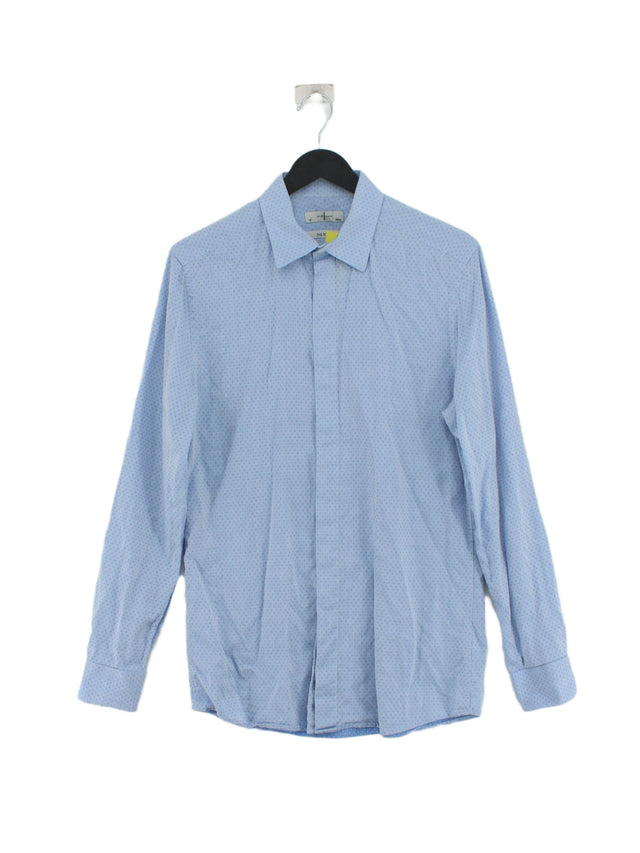 Jasper Conran Men's Shirt Collar: 15 in Blue 100% Cotton