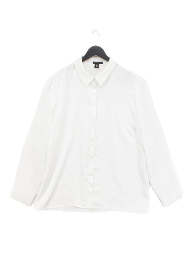 Karen Millen Women's Shirt UK 14 White 100% Polyester