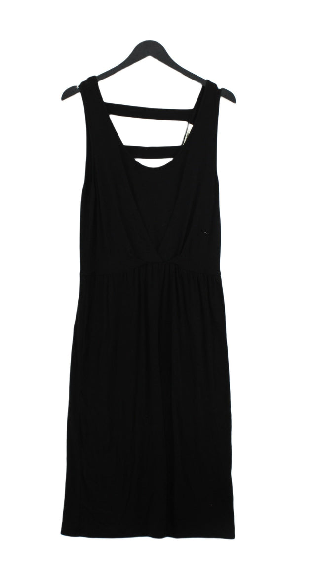 Oasis Women's Maxi Dress M Black Viscose with Elastane