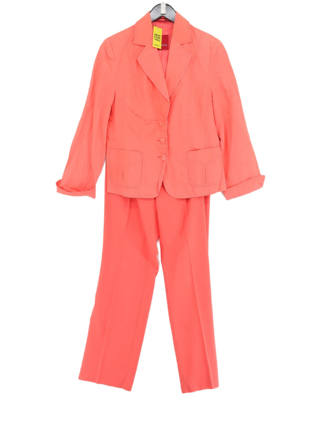Bianca Women's Two Piece Suit UK 12 Pink Cotton with Other
