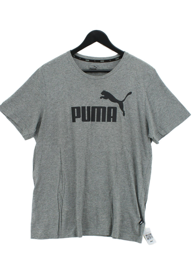 Puma Men's T-Shirt L Grey 100% Other