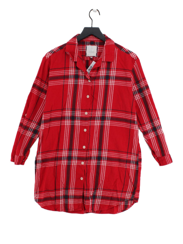 Next Women's Shirt M Red Cotton with Viscose