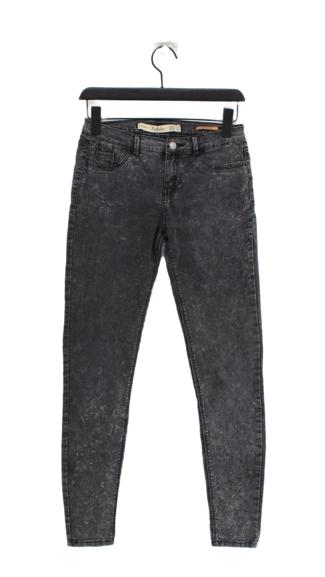 Zara Women's Jeans UK 8 Grey Cotton with Elastane, Polyester