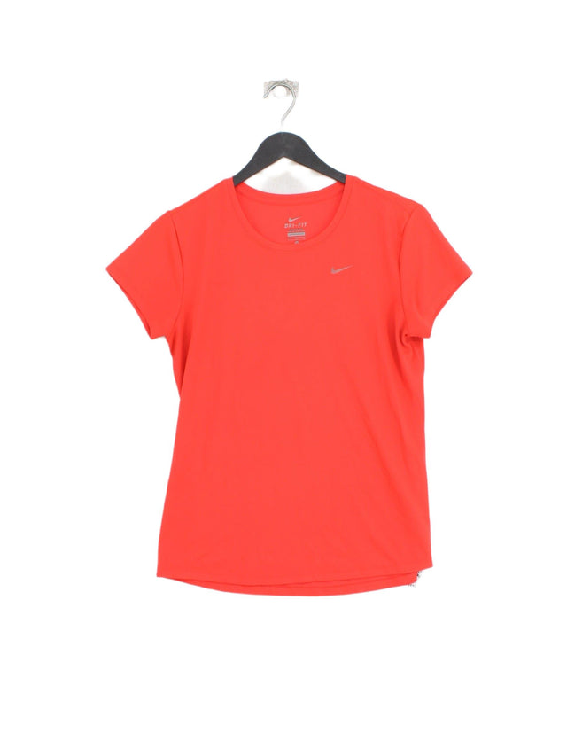 Nike Men's T-Shirt M Orange 100% Polyester