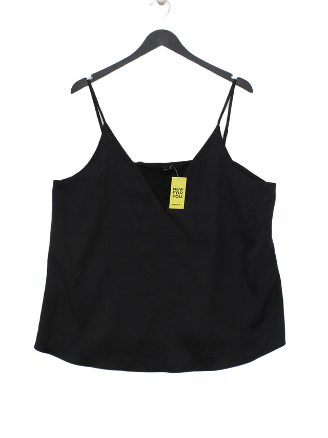 River Island Women's T-Shirt UK 18 Black 100% Polyester