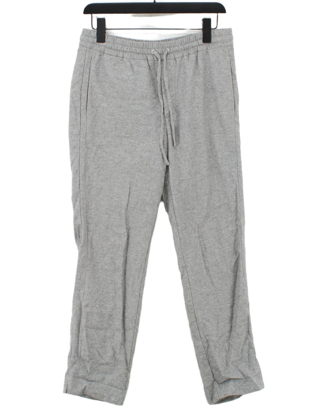 Whistles Women's Sports Bottoms UK 10 Grey Wool with Polyester, Viscose