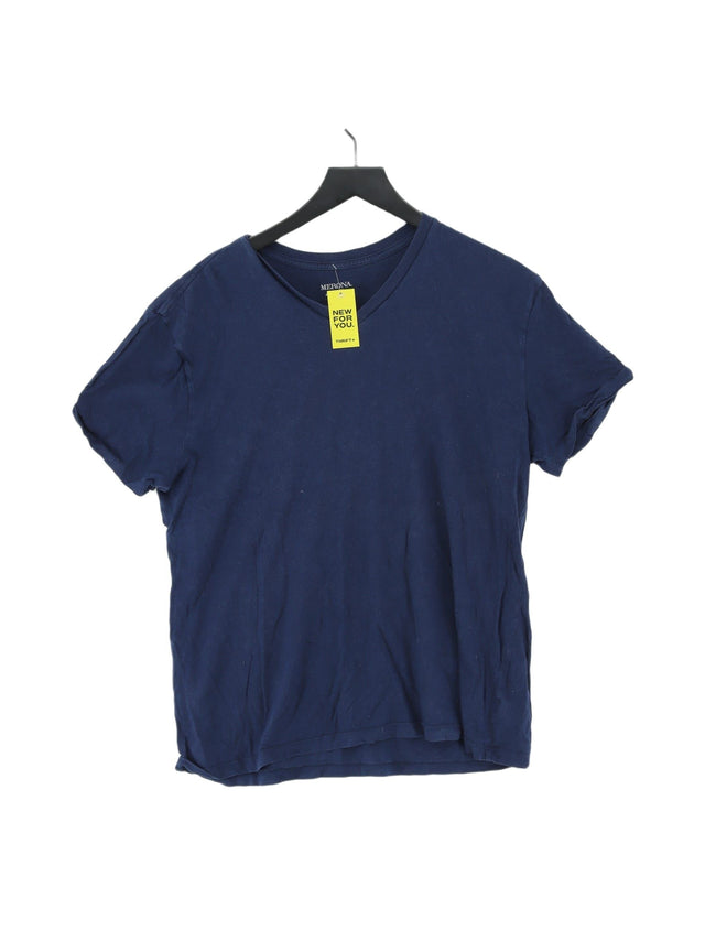 Merona Men's T-Shirt M Blue 100% Cotton