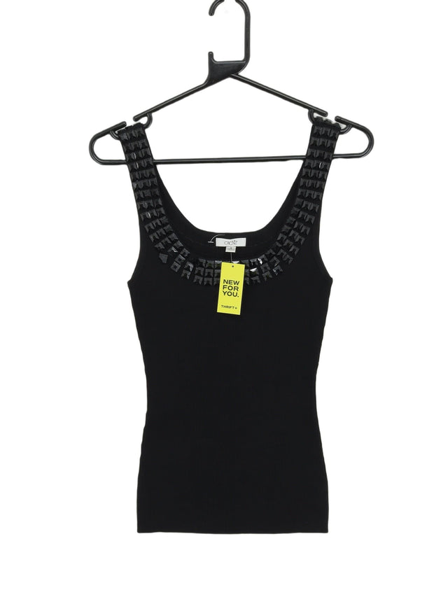 Vintage Cache Women's T-Shirt S Black Rayon with Nylon, Spandex