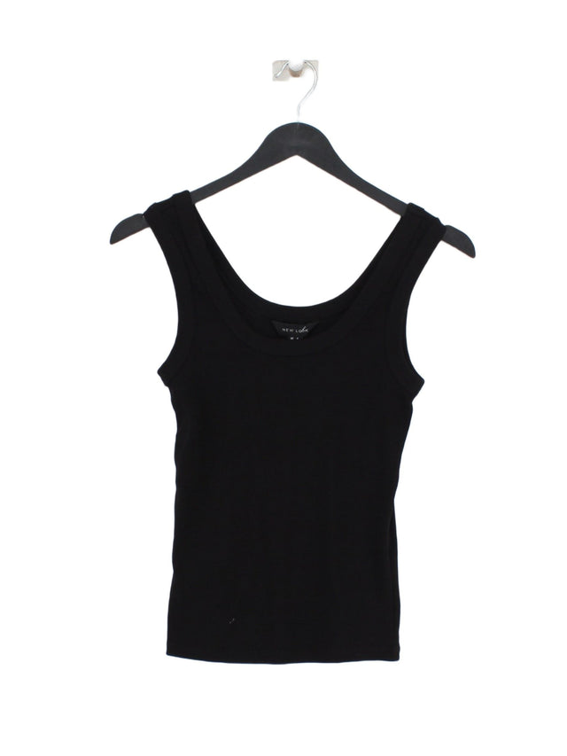 New Look Women's T-Shirt UK 6 Black Cotton with Elastane