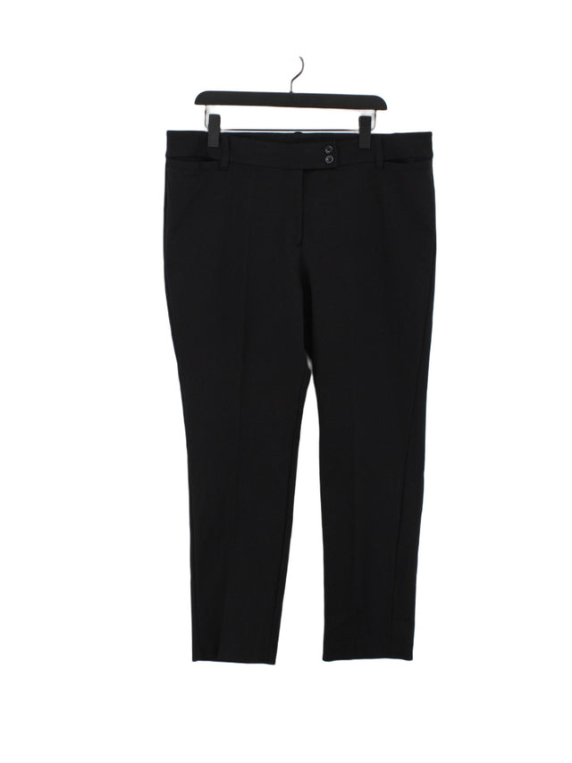 Lands End Women's Trousers UK 20 Black Viscose with Elastane, Nylon