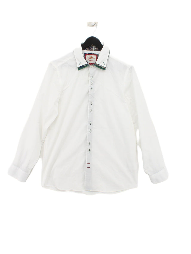 Joe Browns Men's Shirt M White 100% Cotton