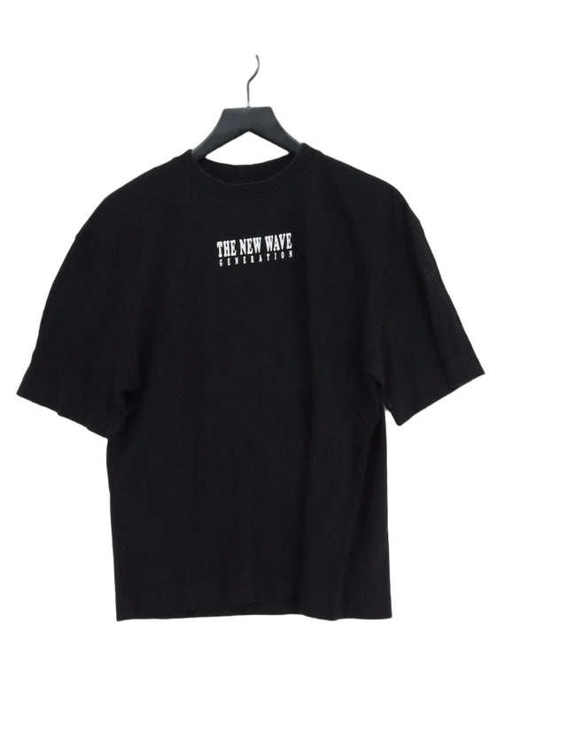 Collusion Men's T-Shirt M Black 100% Cotton