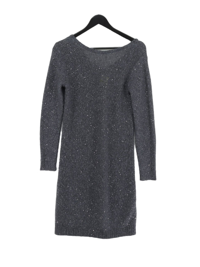 Jigsaw Women's Midi Dress S Grey Polyester with Polyamide, Wool