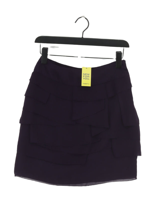 Zara Basic Women's Midi Skirt XS Purple 100% Polyester