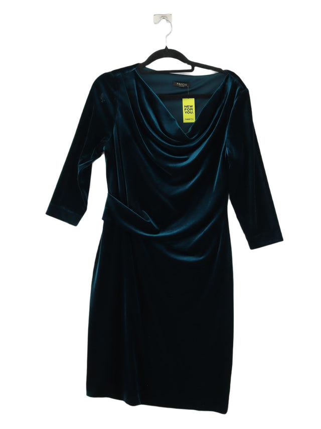 Precis Petite Women's Midi Dress UK 12 Green Polyester with Elastane