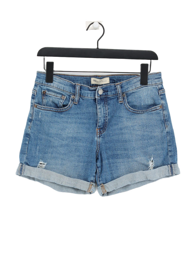 Gap Women's Shorts W 28 in Blue Cotton with Spandex