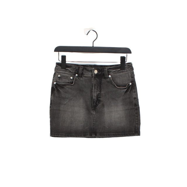 Monki Women's Mini Skirt W 36 in Black 100% Cotton