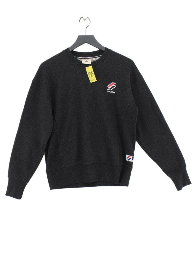 Superdry Women's Jumper UK 12 Black Polyester with Cotton