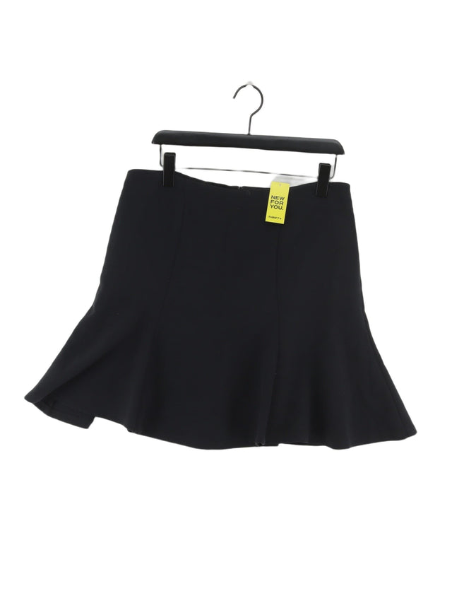 Autograph Women's Midi Skirt UK 14 Black Polyester with Elastane, Viscose