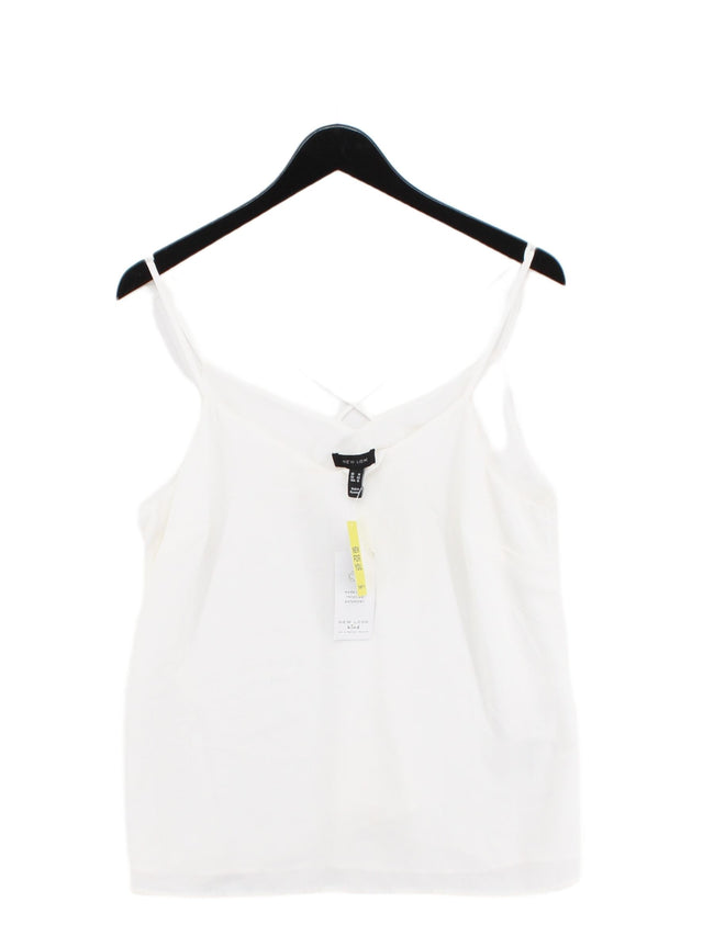 New Look Women's Blouse UK 14 White 100% Polyester