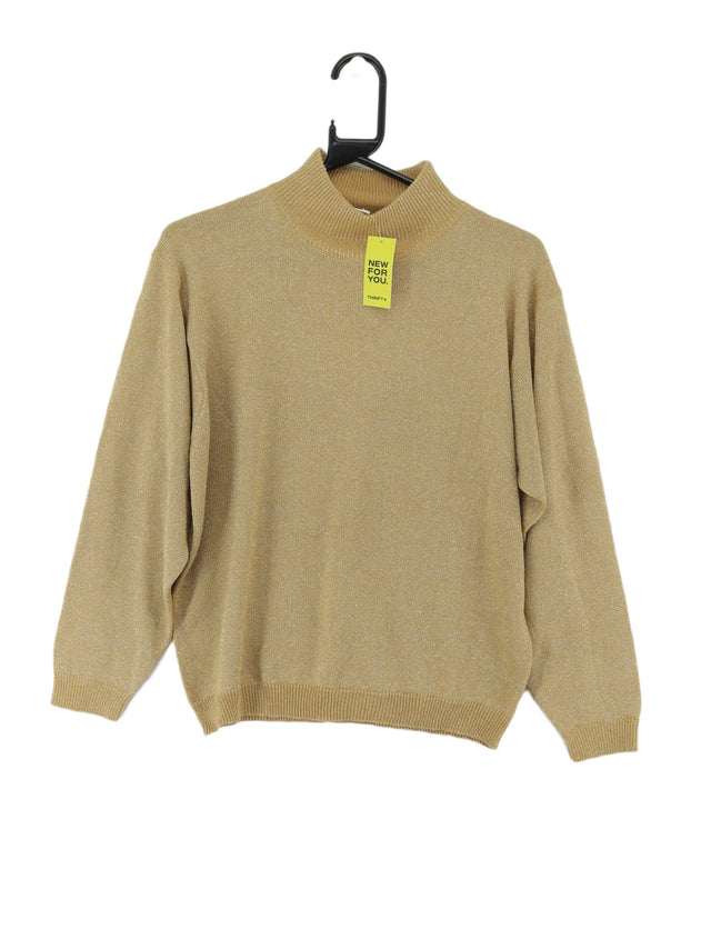 Vintage Women's Jumper S Gold Acrylic with Other