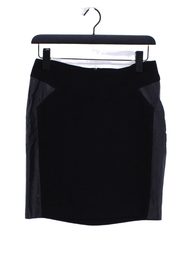 Second Female Women's Midi Skirt S Black Polyester with Other, Spandex, Viscose