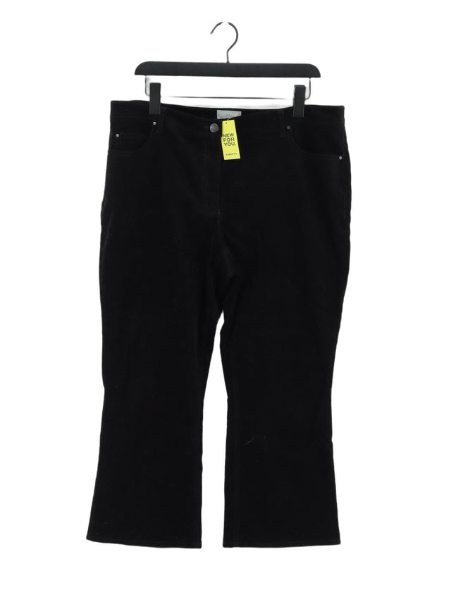 Pure Women's Jeans UK 18 Black Cotton with Elastane