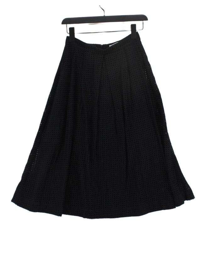 Veronika Maine Women's Midi Skirt UK 6 Black 100% Cotton