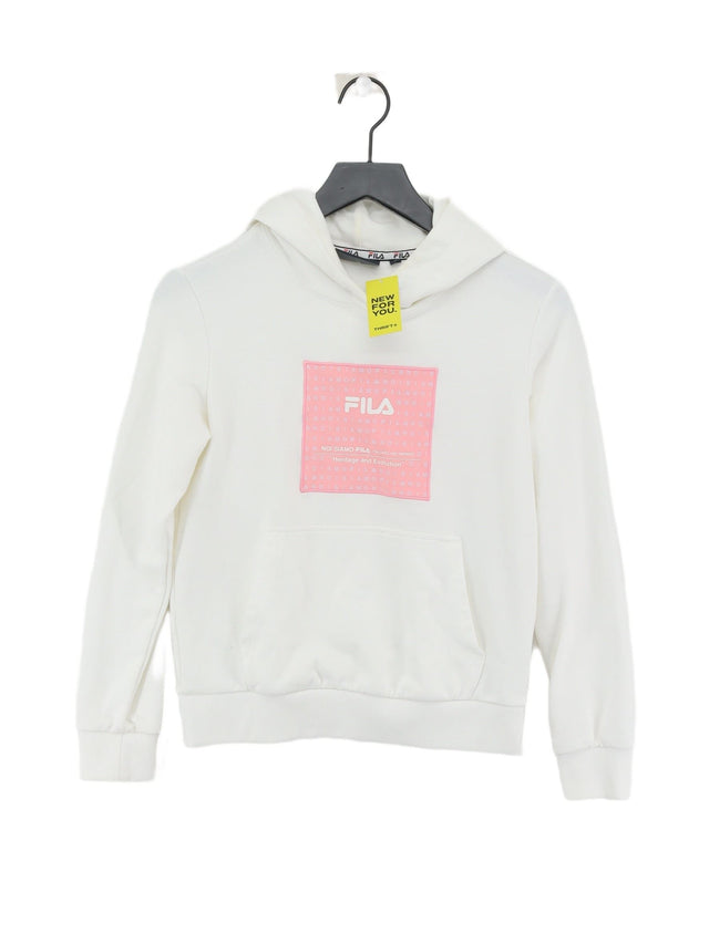 Fila Women's Hoodie M White 100% Cotton