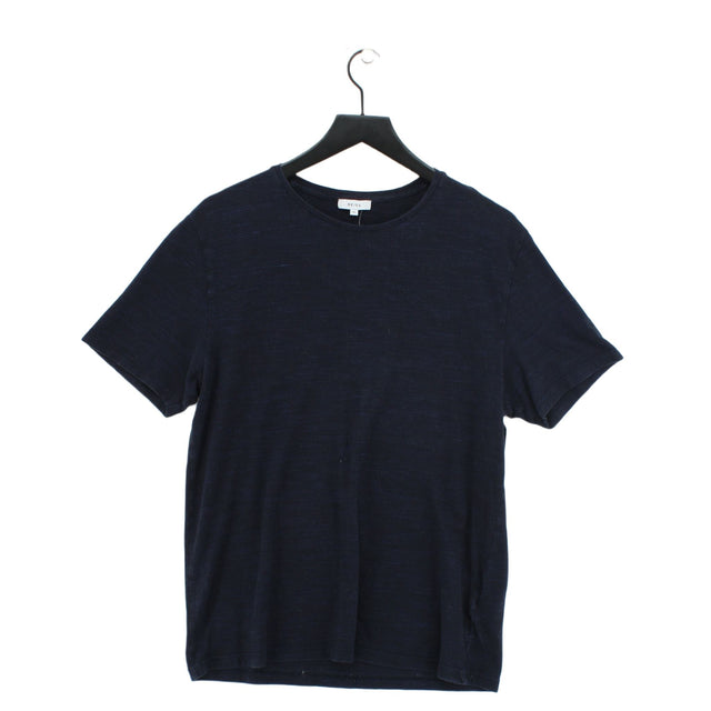 Reiss Women's T-Shirt XL Blue Cotton with Polyester