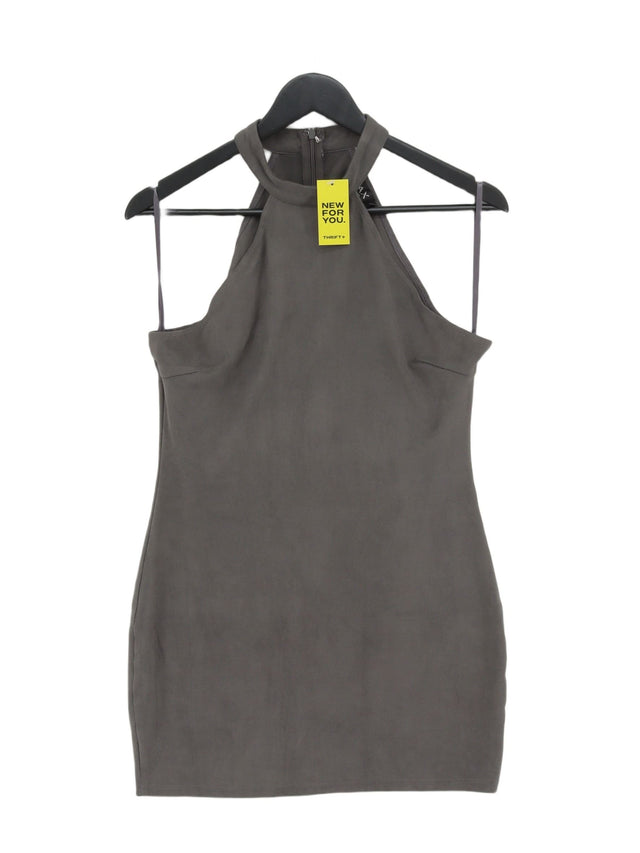 AX Paris Women's Midi Dress UK 12 Grey Polyester with Elastane