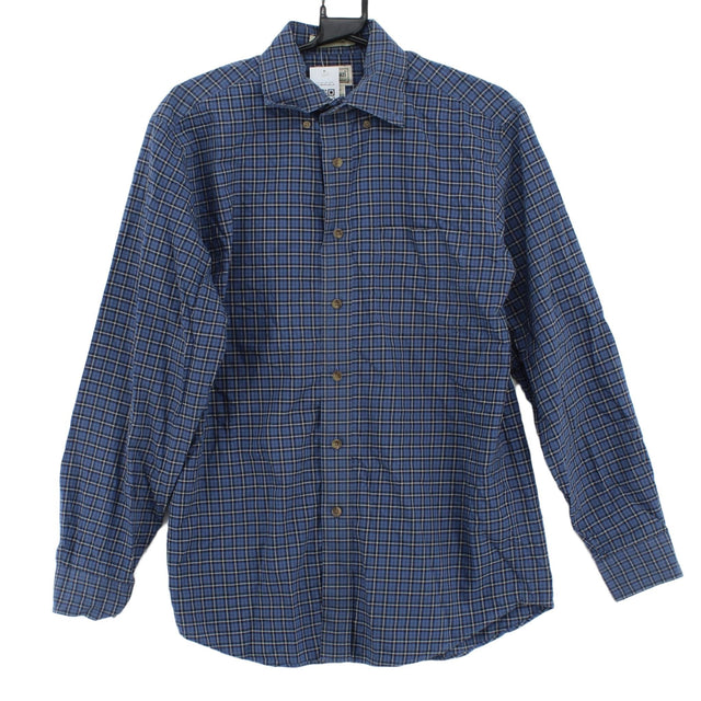 Vintage L.L. Bean Men's Shirt S Blue 100% Cotton