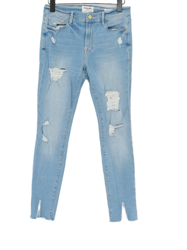Frame Women's Jeans W 30 in Blue Cotton with Elastane, Lyocell Modal
