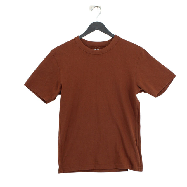 Uniqlo Men's T-Shirt XS Brown 100% Cotton