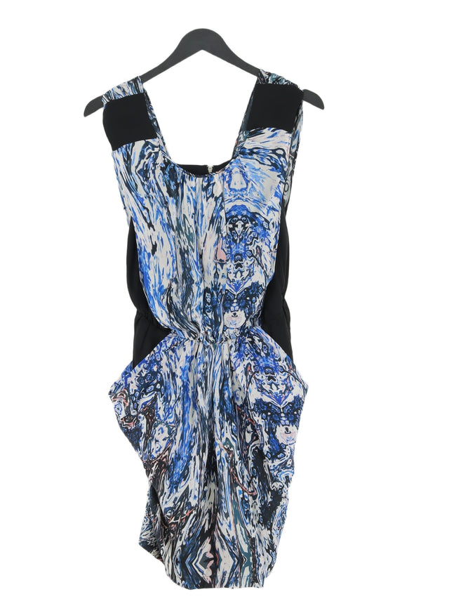Whistles Women's Midi Dress UK 8 Multi Silk with Polyester