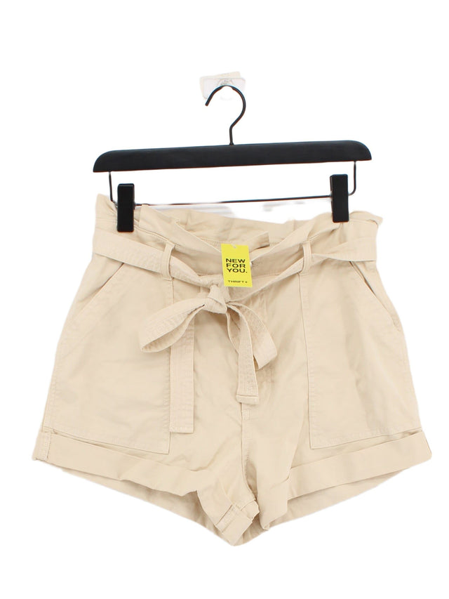 Abercrombie & Fitch Women's Shorts M Cream Cotton with Elastane