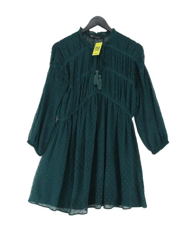 Zara Women's Mini Dress S Green 100% Other