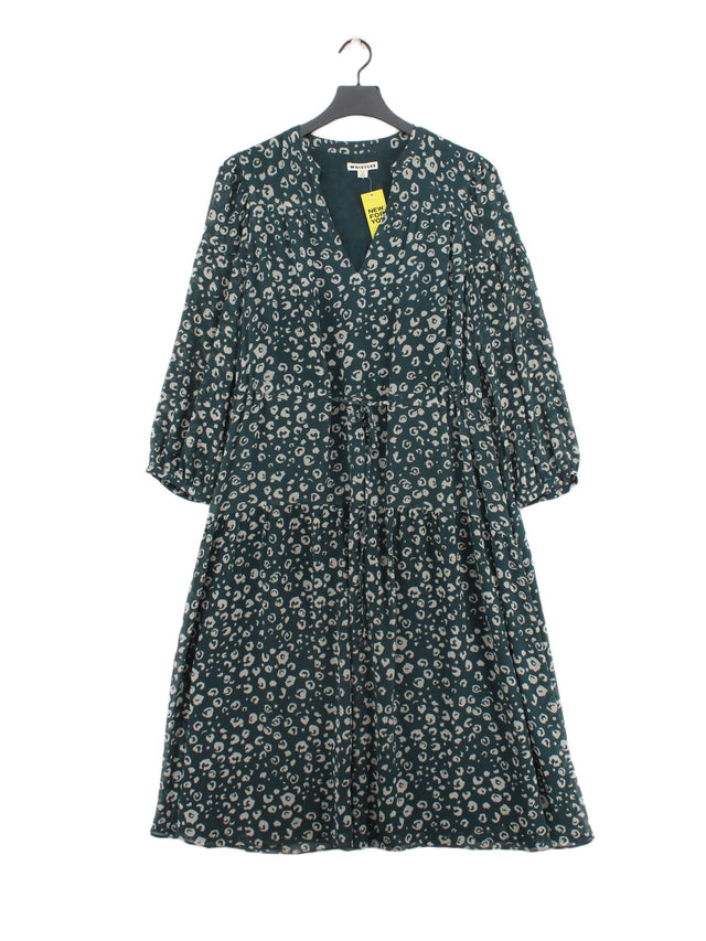 Whistles Women's Maxi Dress UK 14 Green 100% Polyester