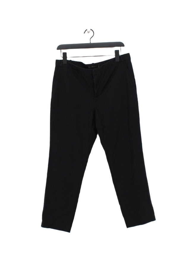 Zara Basic Women's Trousers UK 14 Black 100% Other