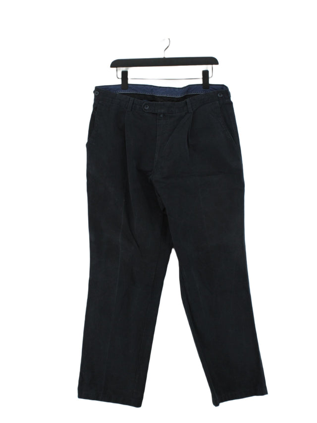 Austin Reed Men's Trousers W 38 in Blue 100% Cotton