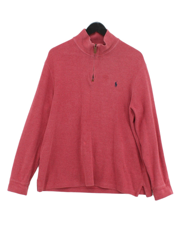 Ralph Lauren Women's Jumper M Pink 100% Cotton