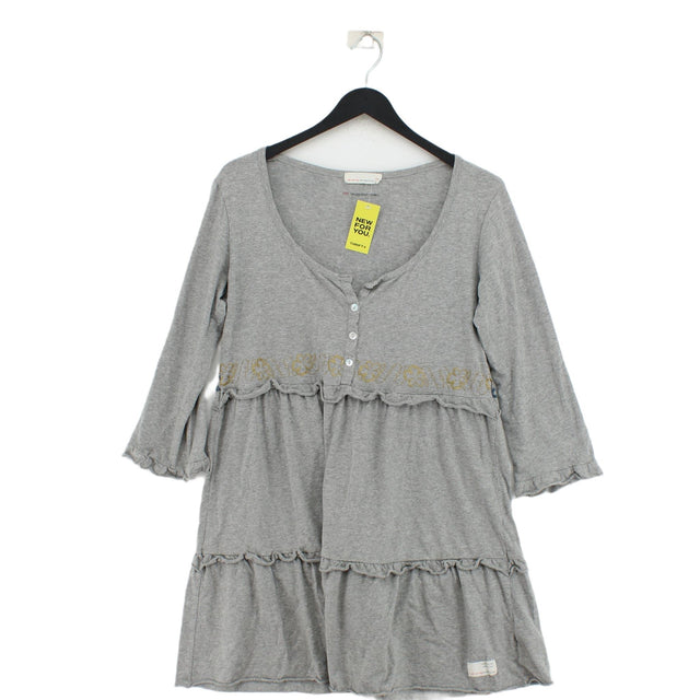 Odd Molly Women's Top M Grey Cotton with Other