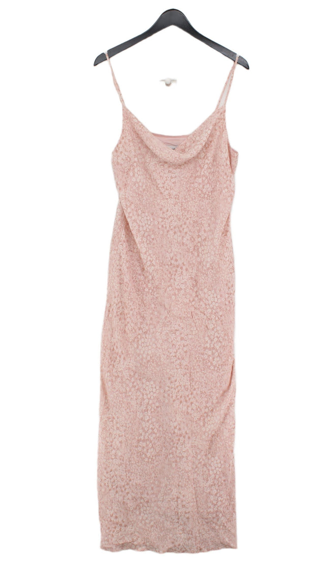 Coast Women's Maxi Dress UK 14 Pink Viscose with Rayon