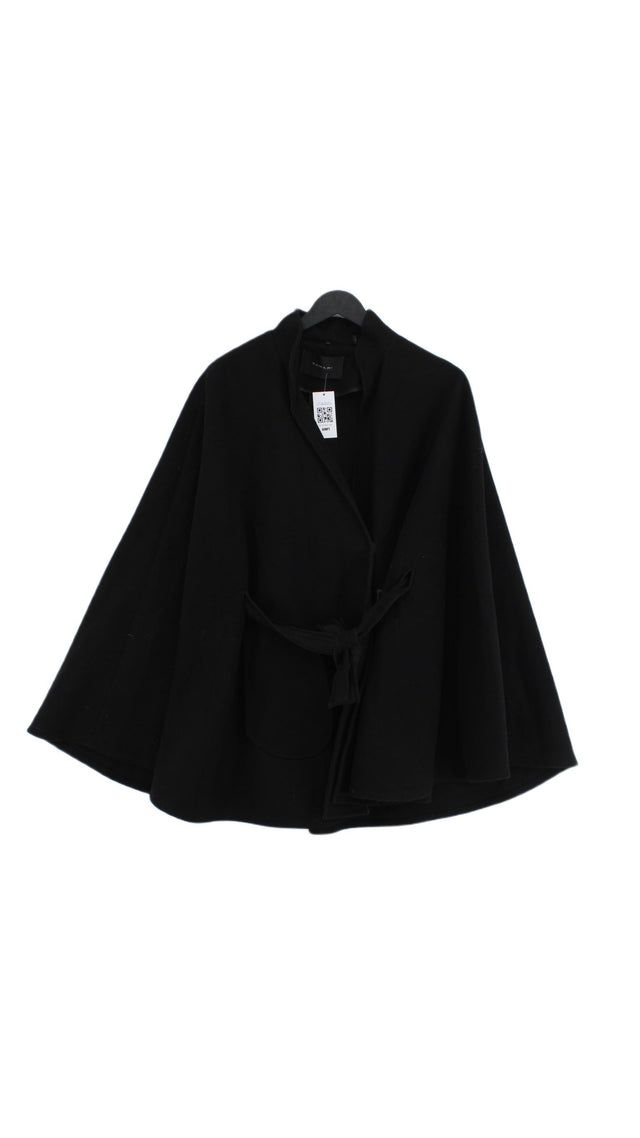 Tahari Women's Coat M Black Acrylic with Polyester, Spandex, Viscose