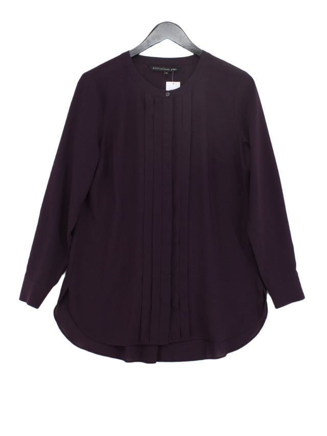Betty Jackson Women's Blouse UK 14 Purple 100% Polyester
