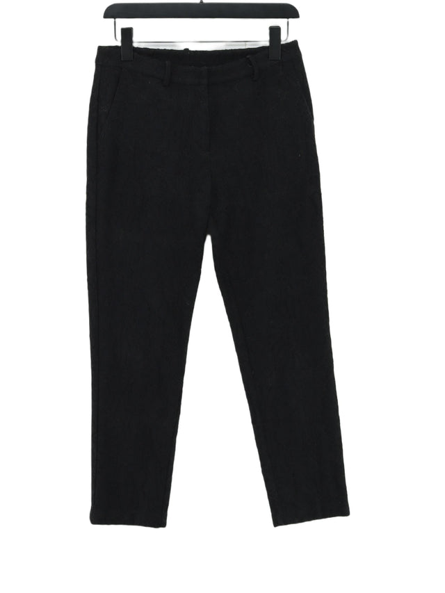 Idano Women's Trousers UK 10 Black Cotton with Polyamide, Polyester, Viscose
